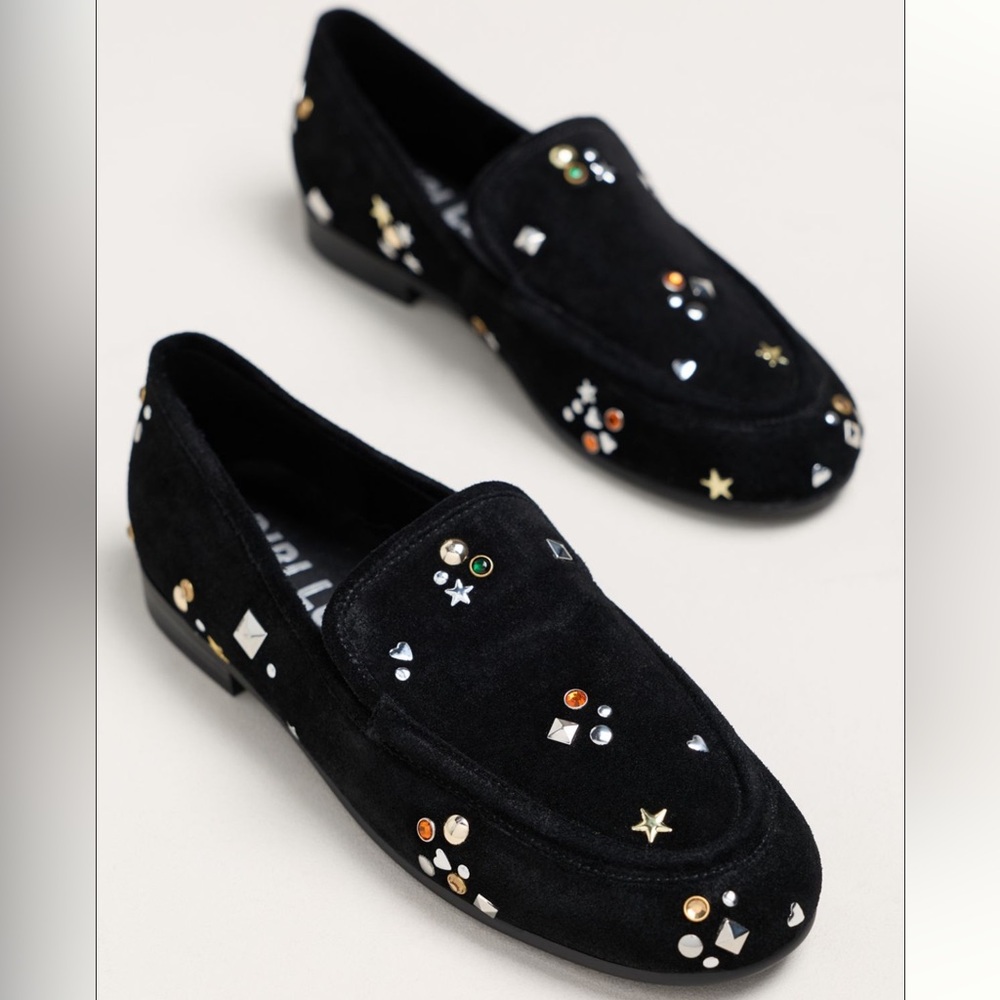 NWOB - BIBI LOU Icon Studded Loafers - Black - Size 36